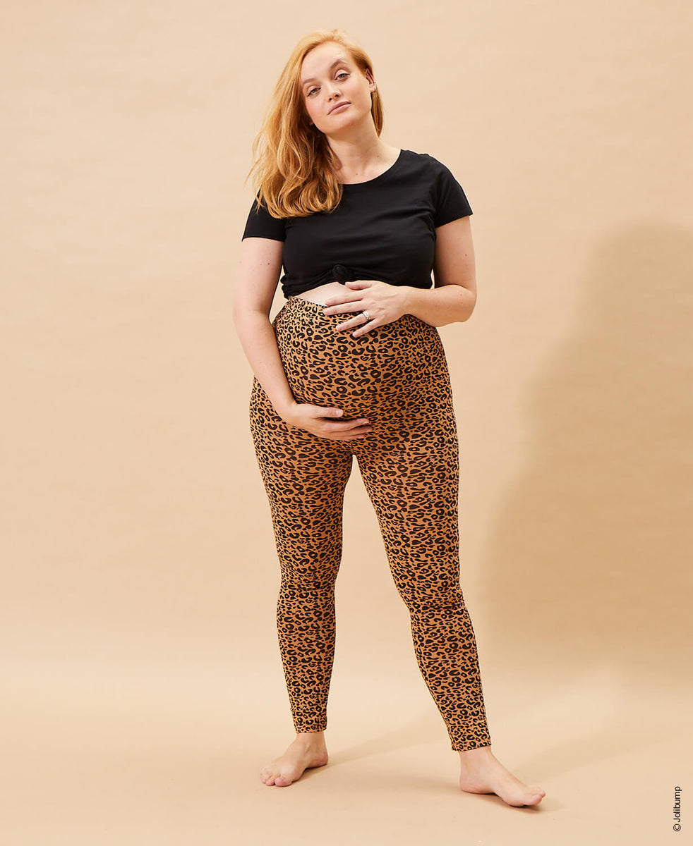 LEGGING GROSSESSE LÉOPARD COTON BIO – MAMA en VOGUE