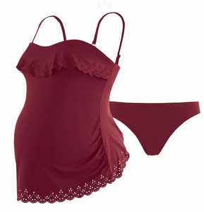 TANKINI BLOOM BORDEAUX